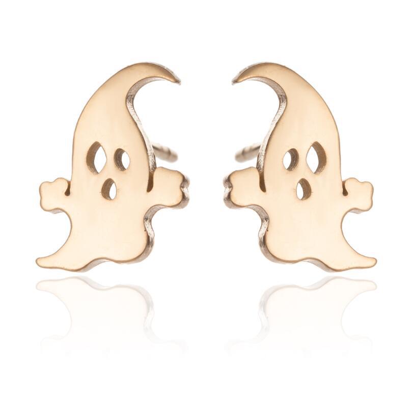 Wholesale Halloween Stainless Steel Cute Pumpkin Ghost Christmas Earrings