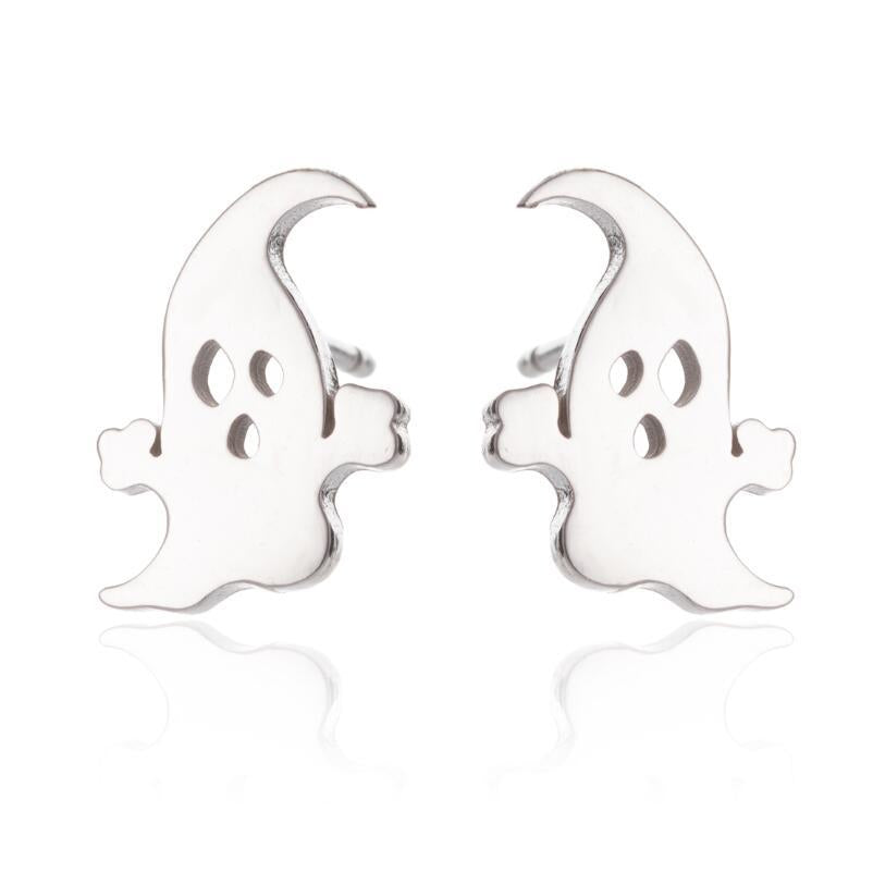 Wholesale Halloween Stainless Steel Cute Pumpkin Ghost Christmas Earrings