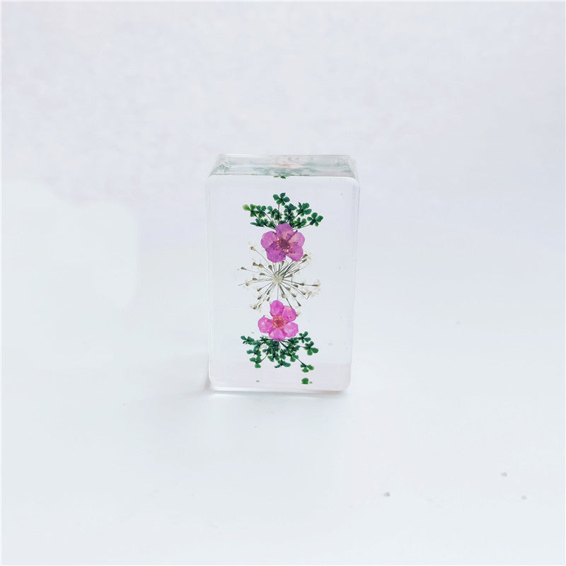 Wholesale 6pcs Resin Epoxy Dried Flower Amber Pressed Book Ornaments