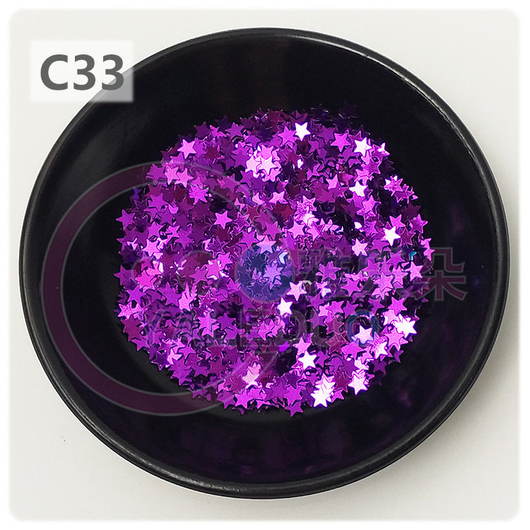 Wholesale 4mm five-pointed star pvc sequins