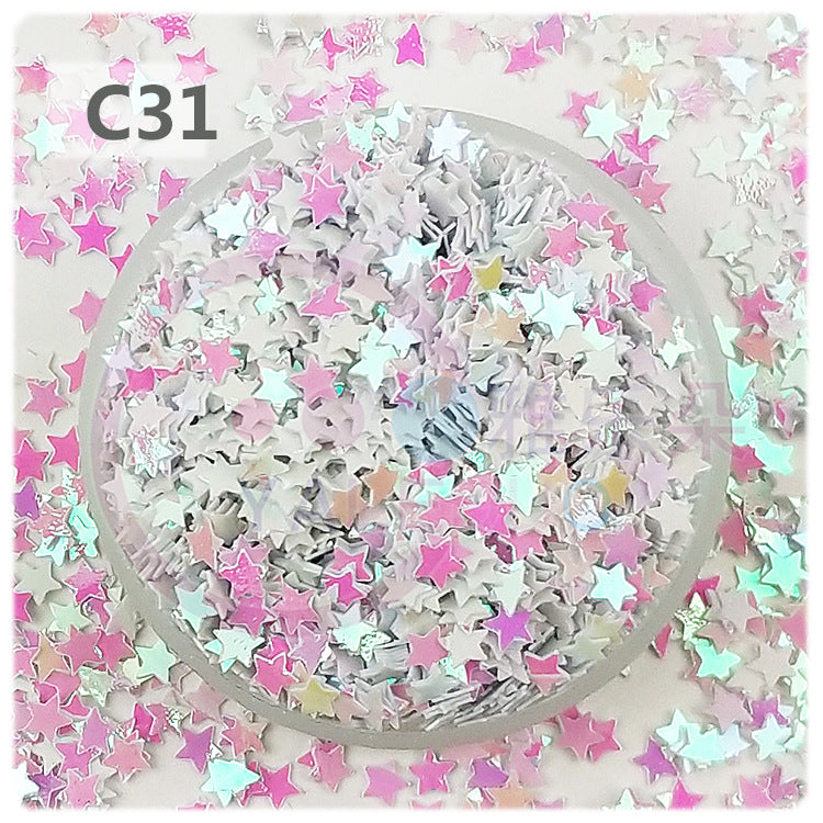 Wholesale 4mm five-pointed star pvc sequins