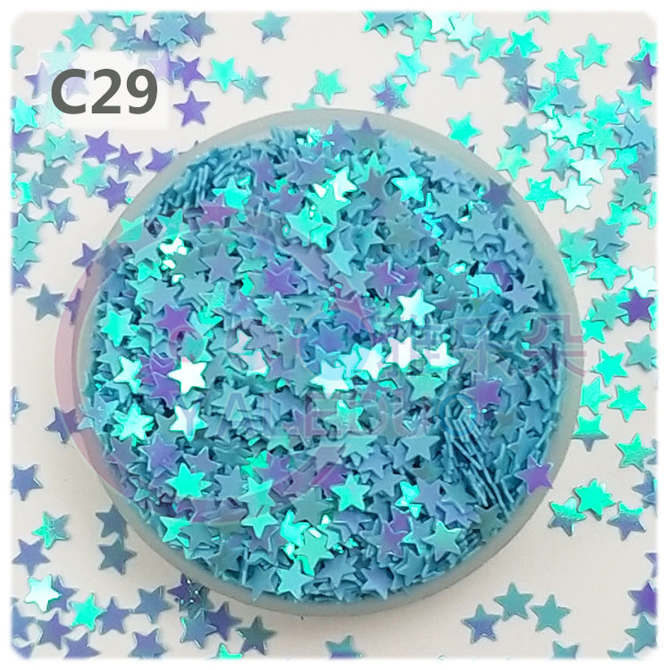 Wholesale 4mm five-pointed star pvc sequins
