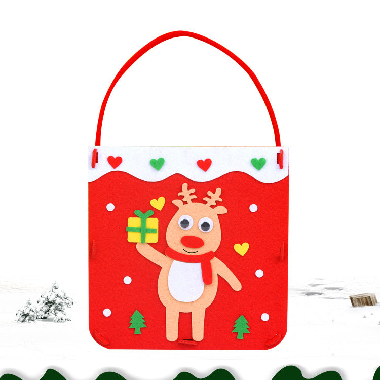 Wholesale Christmas DIY Candy Bag Kindergarten Handmade Non Woven Material Bag