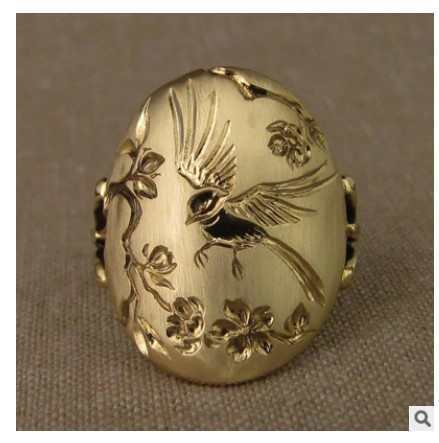 Wholesale Bird Flower Metal Rings