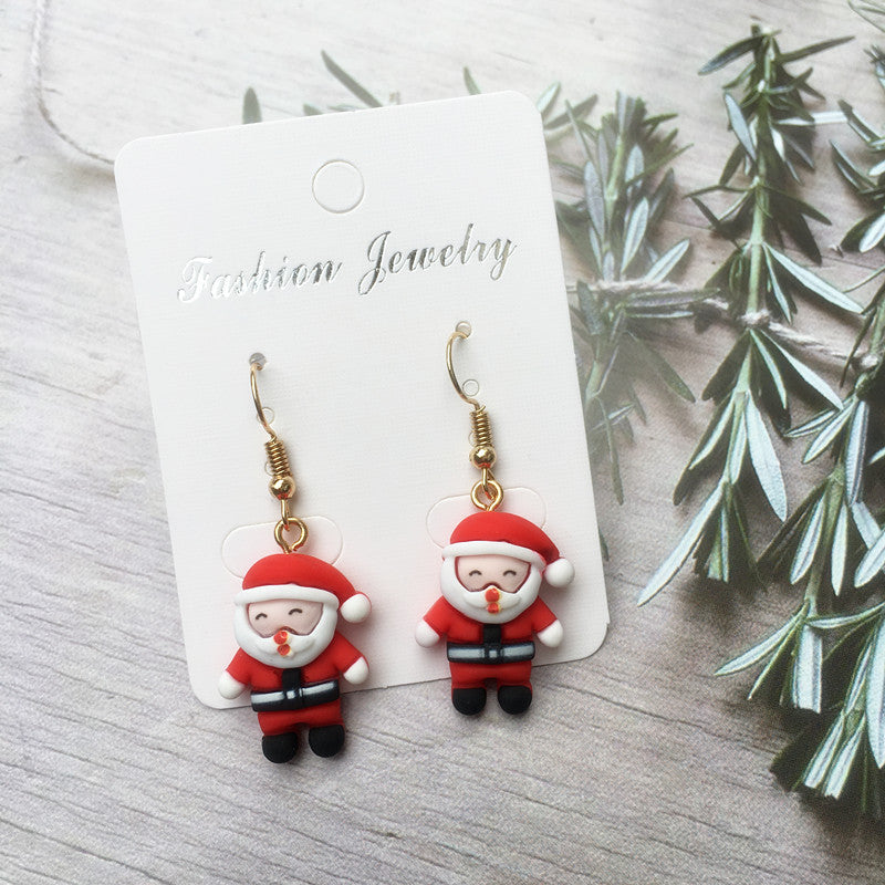 Wholesale Christmas Tree Bell Zinc Alloy Earrings