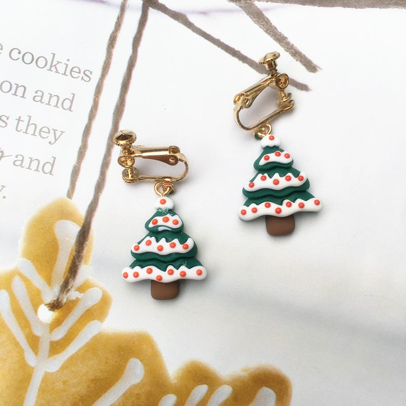 Wholesale Christmas Tree Bell Zinc Alloy Earrings