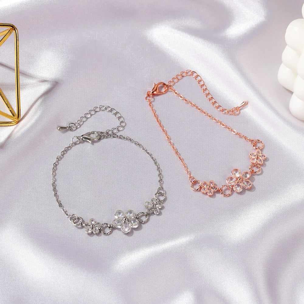 Wholesale Crystal Flower Bracelet