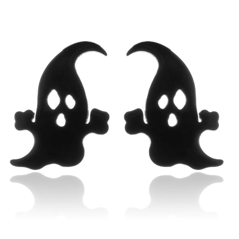 Wholesale Halloween Stainless Steel Cute Pumpkin Ghost Christmas Earrings