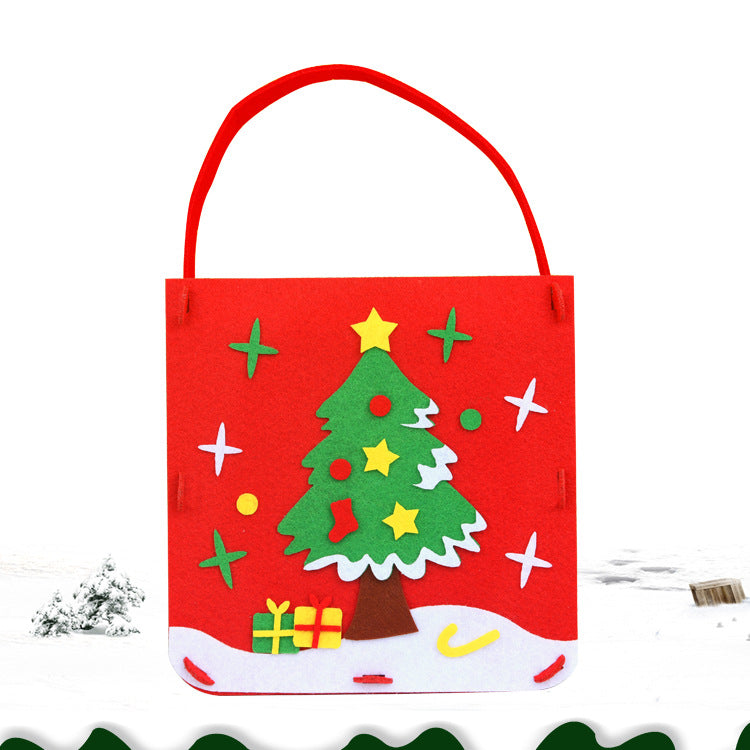 Wholesale Christmas DIY Candy Bag Kindergarten Handmade Non Woven Material Bag