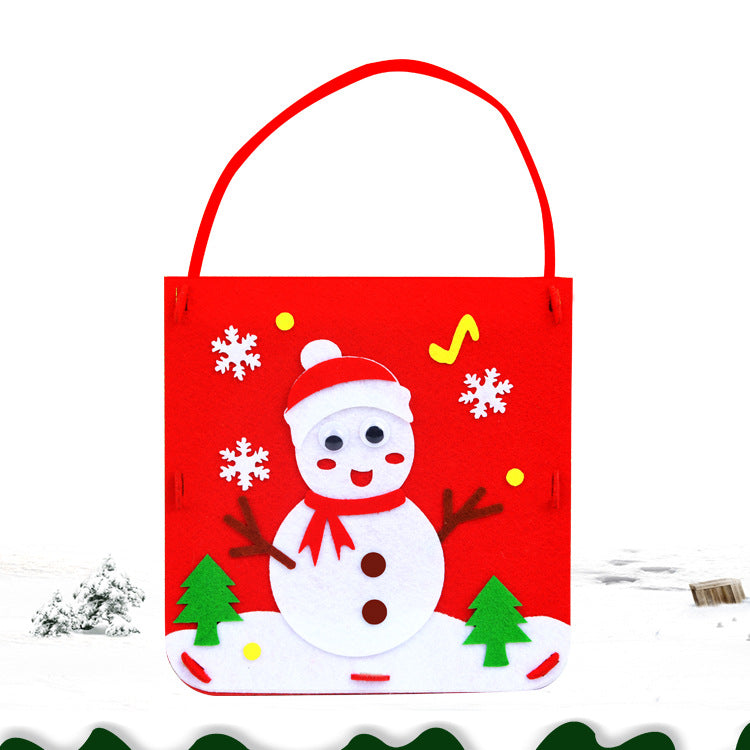 Wholesale Christmas DIY Candy Bag Kindergarten Handmade Non Woven Material Bag
