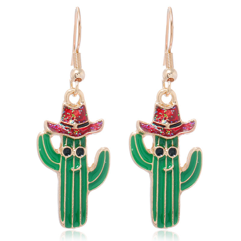 Wholesale cartoon Christmas Santa Claus bell alloy Earrings