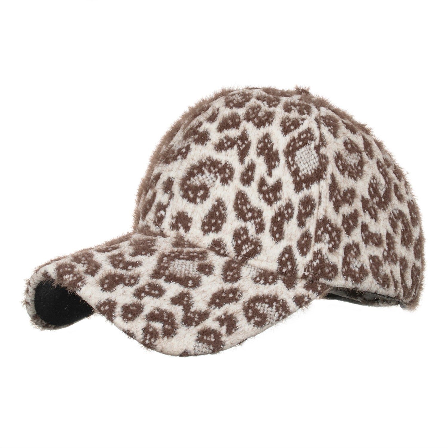 Wholesale Leopard Print Plush Baseball Cap