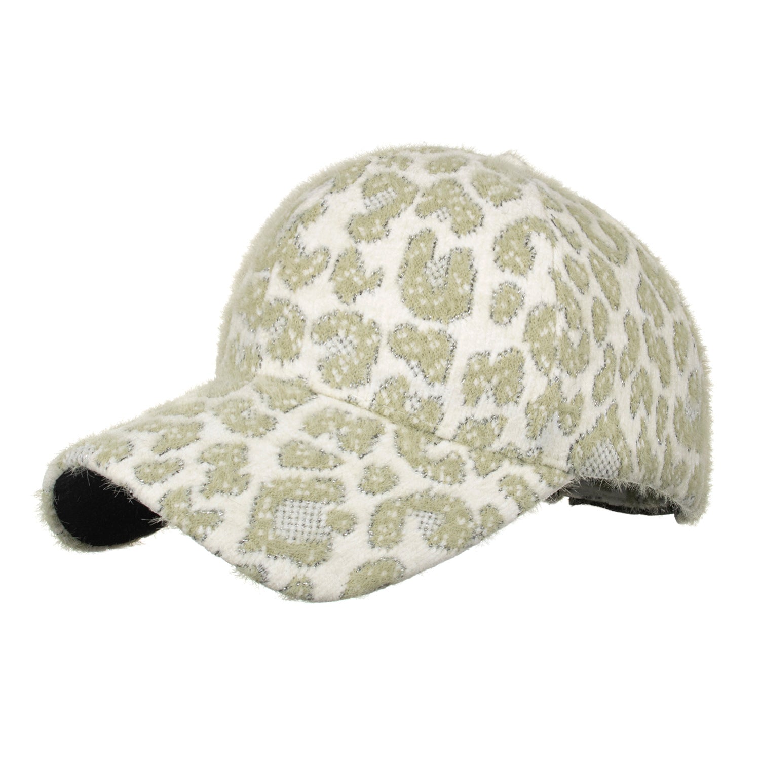 Wholesale Leopard Print Plush Baseball Cap