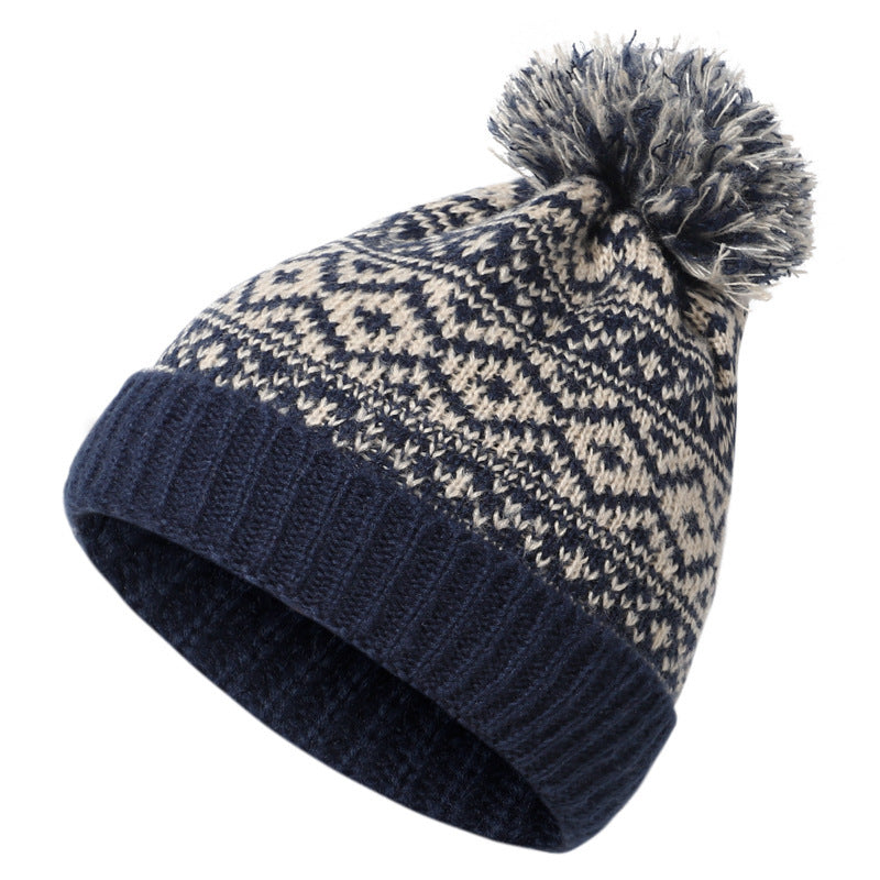 Wholesale Autumn and Winter Eavesless Fur Balls Cotton Knitted Hat