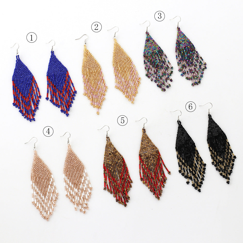 Wholesale  personalized Bohemian tassel earrings