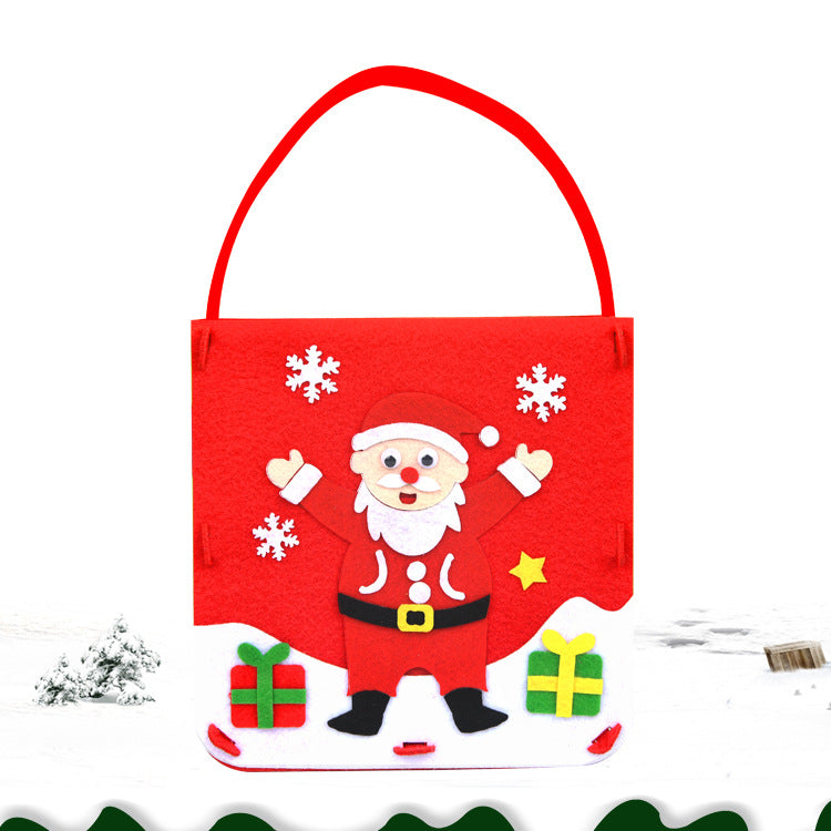 Wholesale Christmas DIY Candy Bag Kindergarten Handmade Non Woven Material Bag