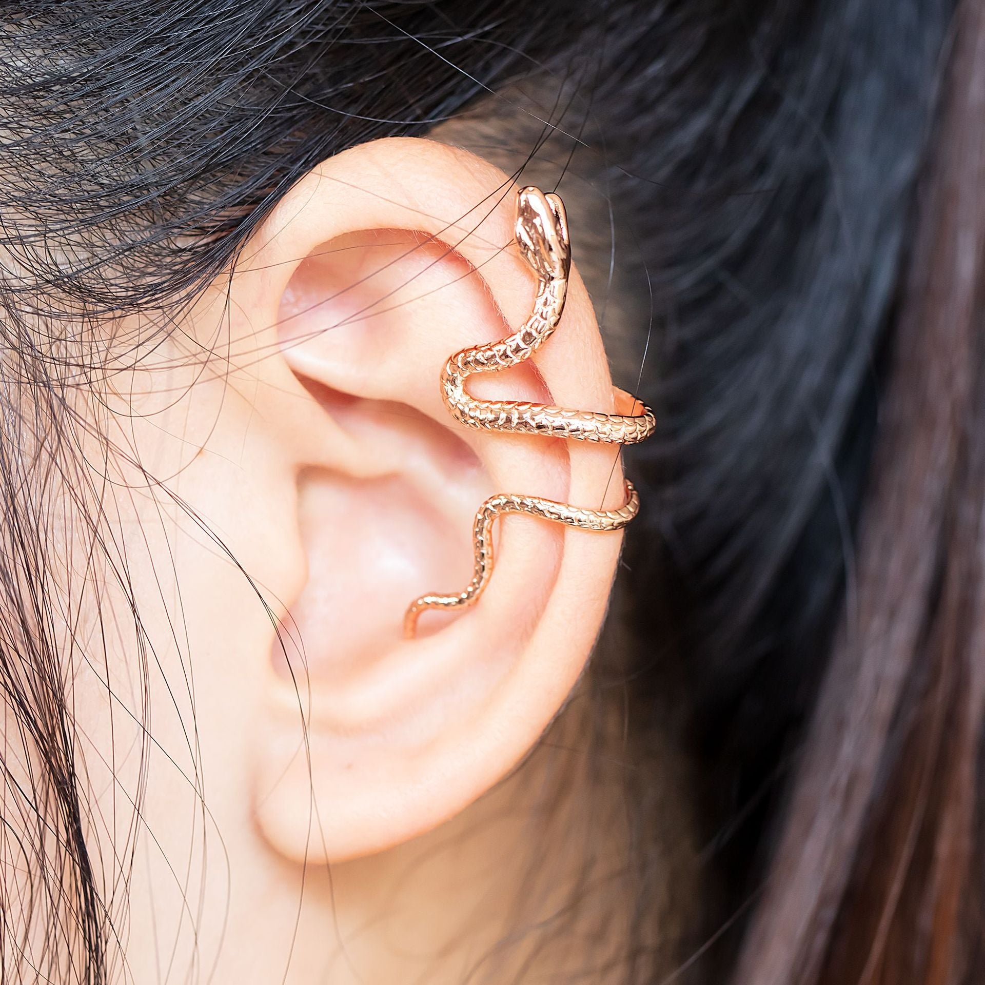 Wholesale copper snake ear clip adjustable ear bone nail ear clip without ear hole snake-shaped accessories simple new style