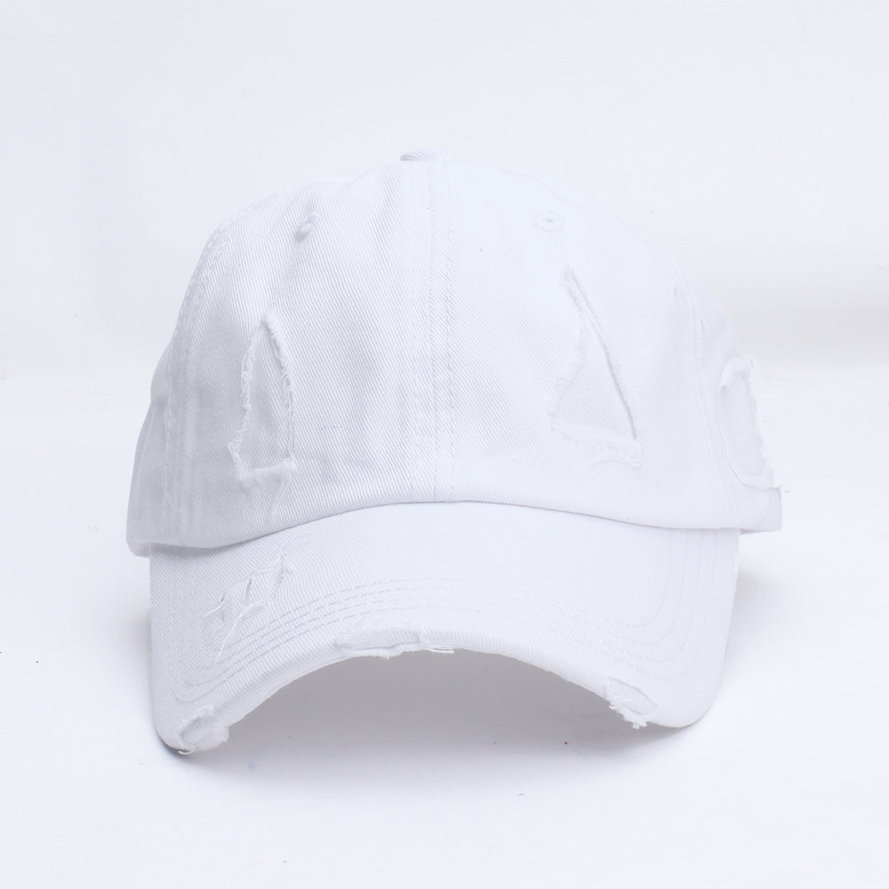 Wholesale Personalized Versatile Breathable Perforated Retro Aged Sunscreen Soft Top Couple Sun Hat