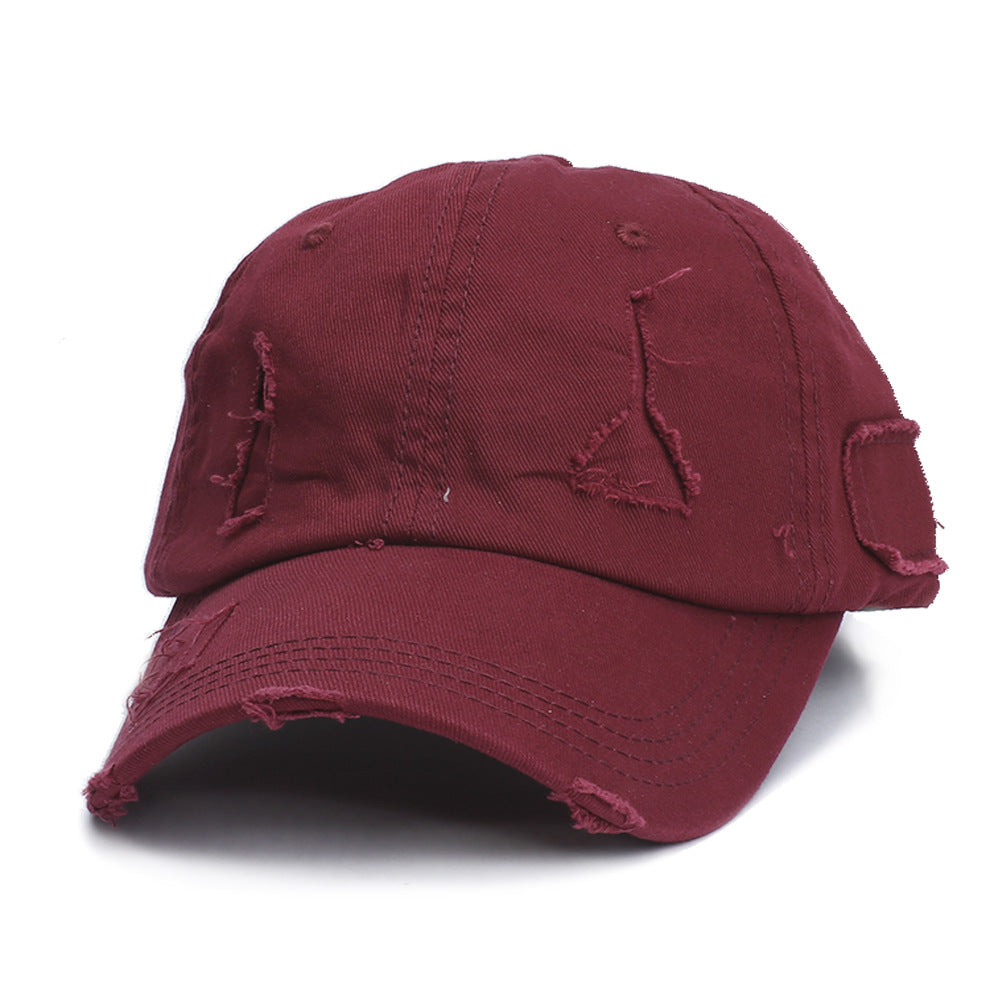 Wholesale Personalized Versatile Breathable Perforated Retro Aged Sunscreen Soft Top Couple Sun Hat