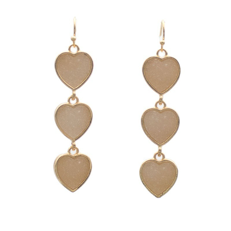 Wholesale Love  Red  Heart Valentine' s Day  Earrings Love Letters