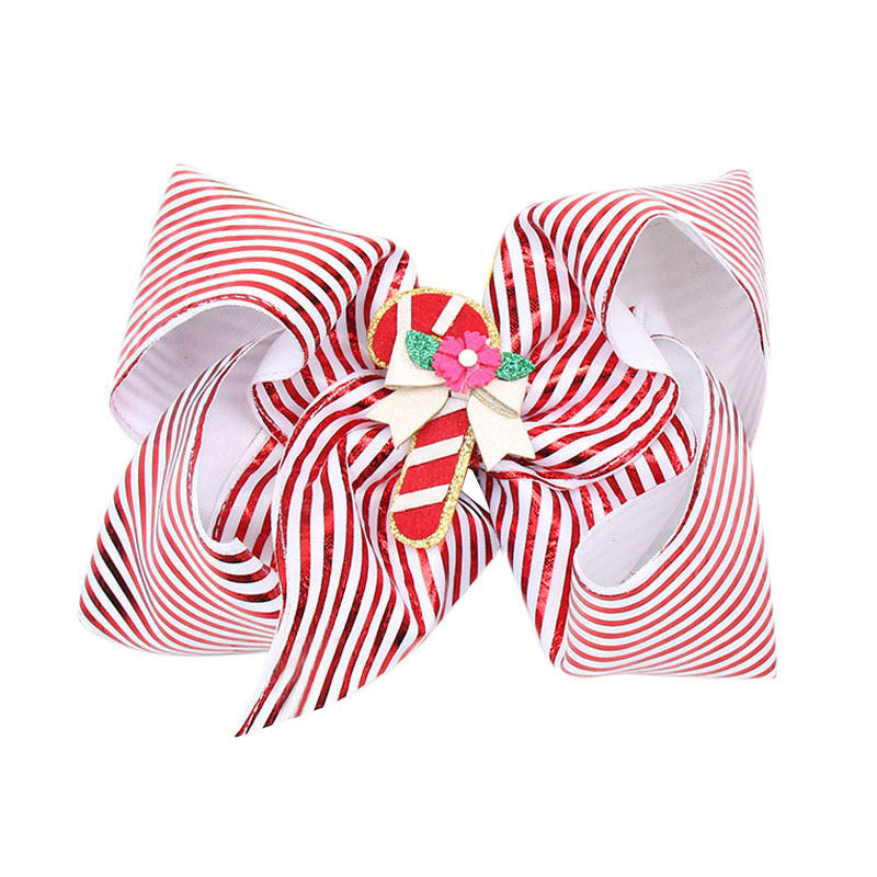 Wholesale Fabric Christmas Children's Large Bow Hair Clips