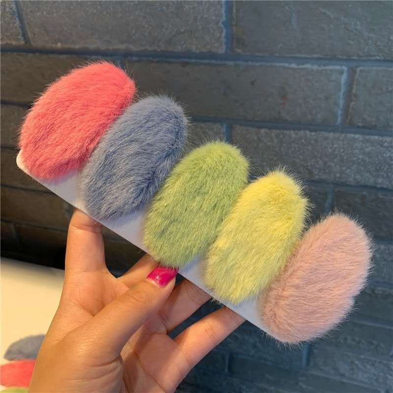 Wholesale Lamb Plush Hair Clips
