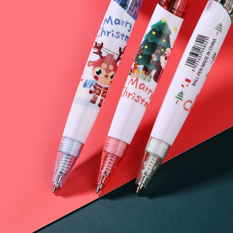 Wholesale Cartoon Christmas Tree LED Light Plastic Ballpoint Pen