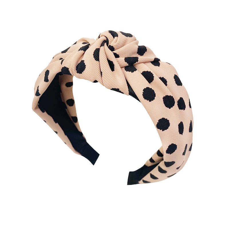 Wholesale Wide Edge Fabric Polka Dot Headband