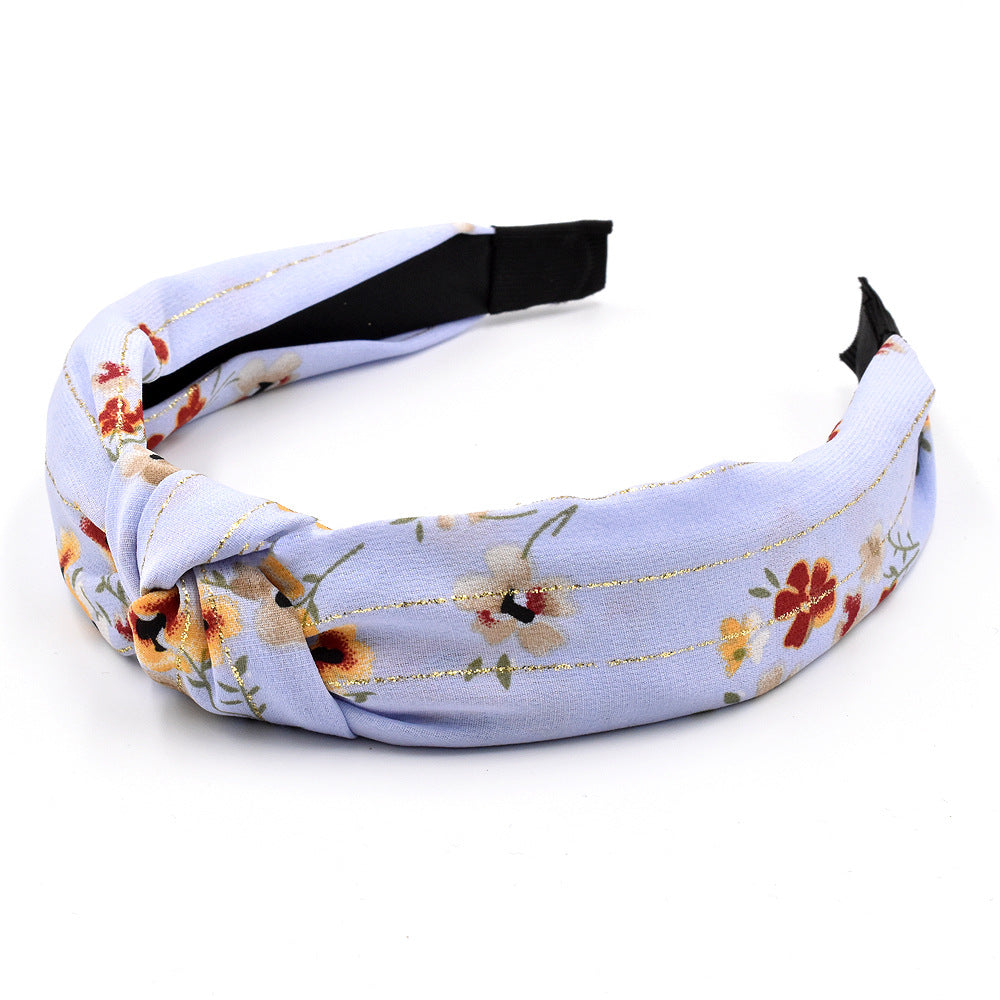 Wholesale Vintage Gold Silk Plum Blossom Fabric Headband