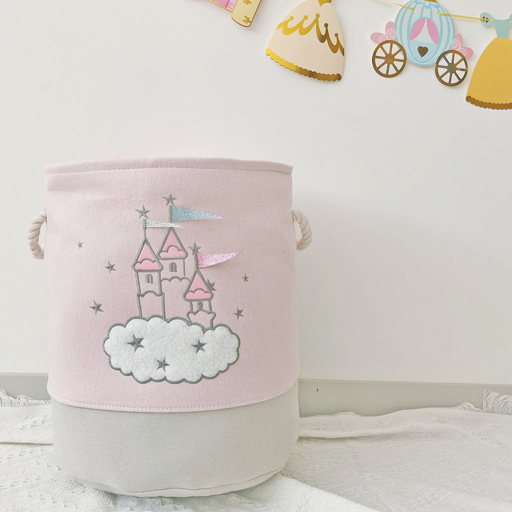 Wholesale Canvas Castle Princess Storage Basket