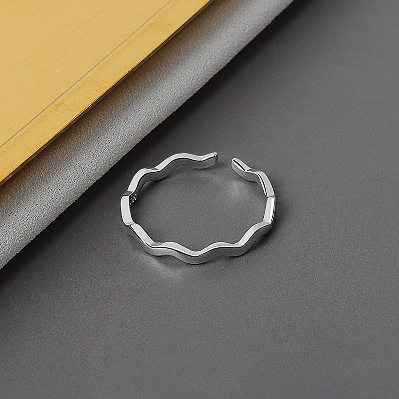 Wholesale Opening Adjustable Wave Copper Rings