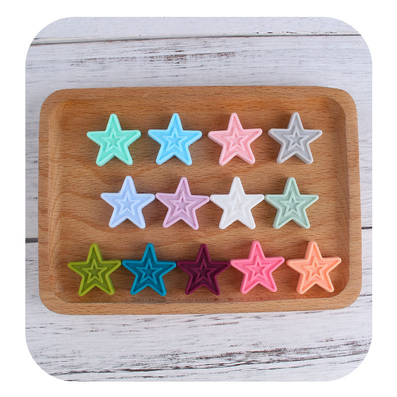 Wholesale 20PCS DIY Pentagram Silicone Beads