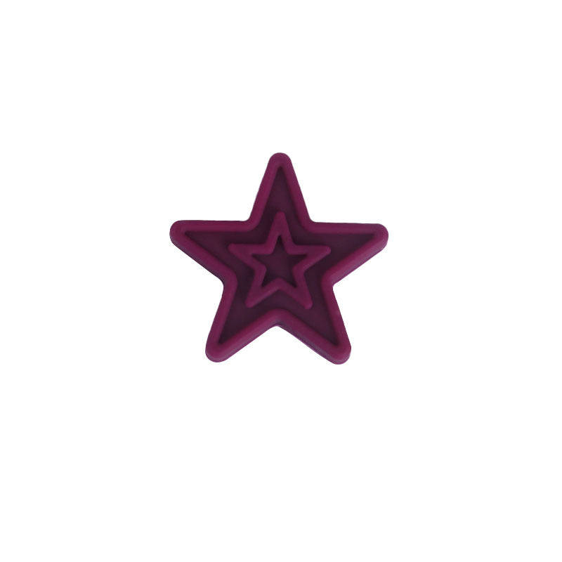 Wholesale 20PCS DIY Pentagram Silicone Beads