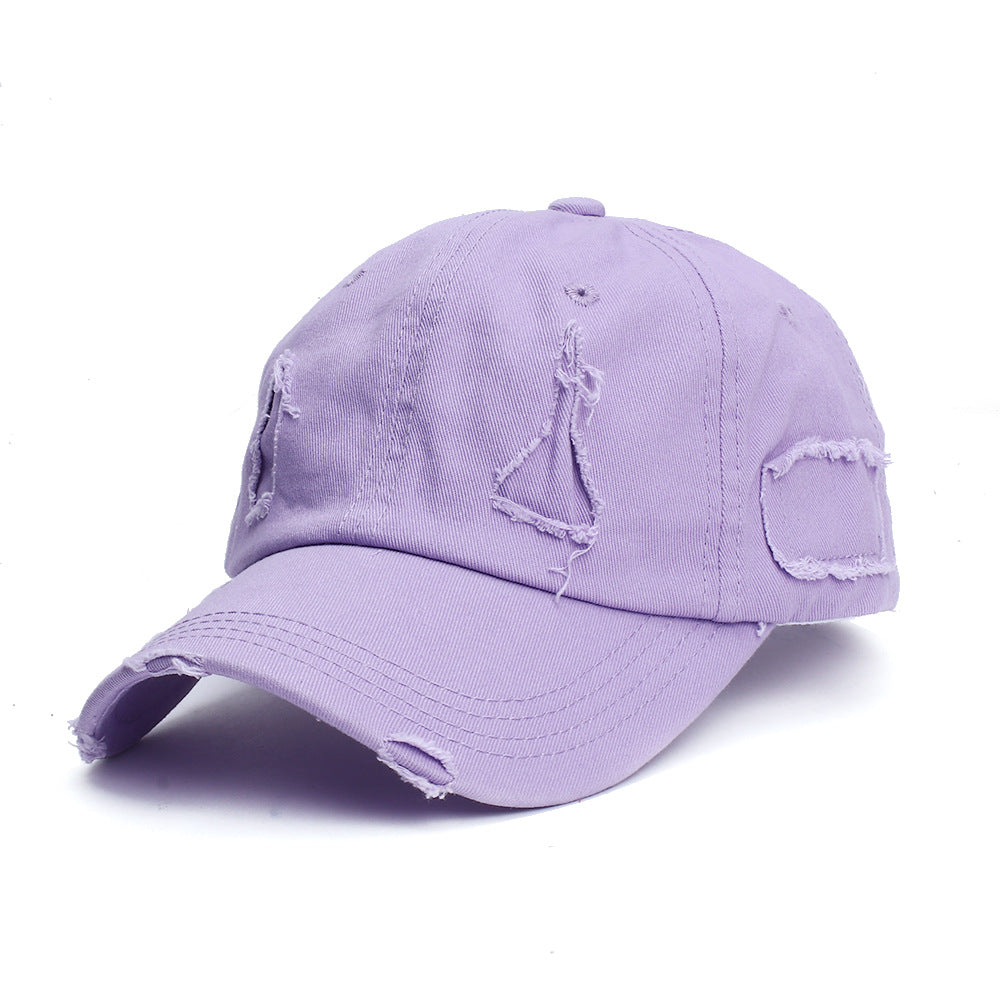 Wholesale Personalized Versatile Breathable Perforated Retro Aged Sunscreen Soft Top Couple Sun Hat