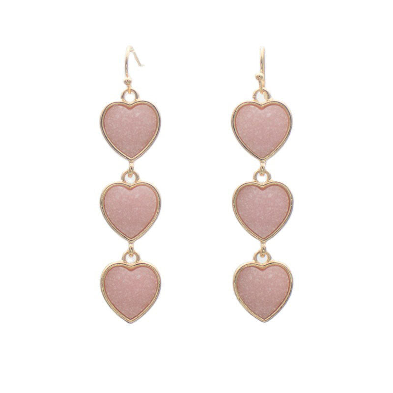 Wholesale Love  Red  Heart Valentine' s Day  Earrings Love Letters