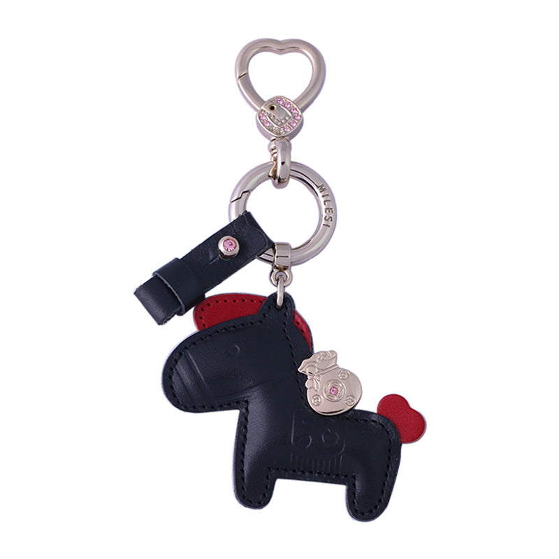 Wholesale Women High-end Handmade Zinc Alloy Leather Keychains