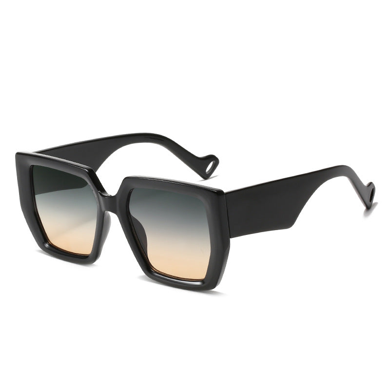 Wholesale Square Frame Fashion PC Large Frame Black Glasses