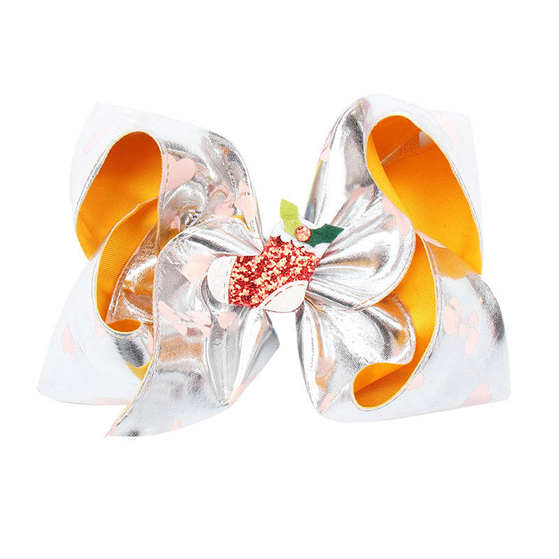 Wholesale Fabric Christmas Children's Large Bow Hair Clips