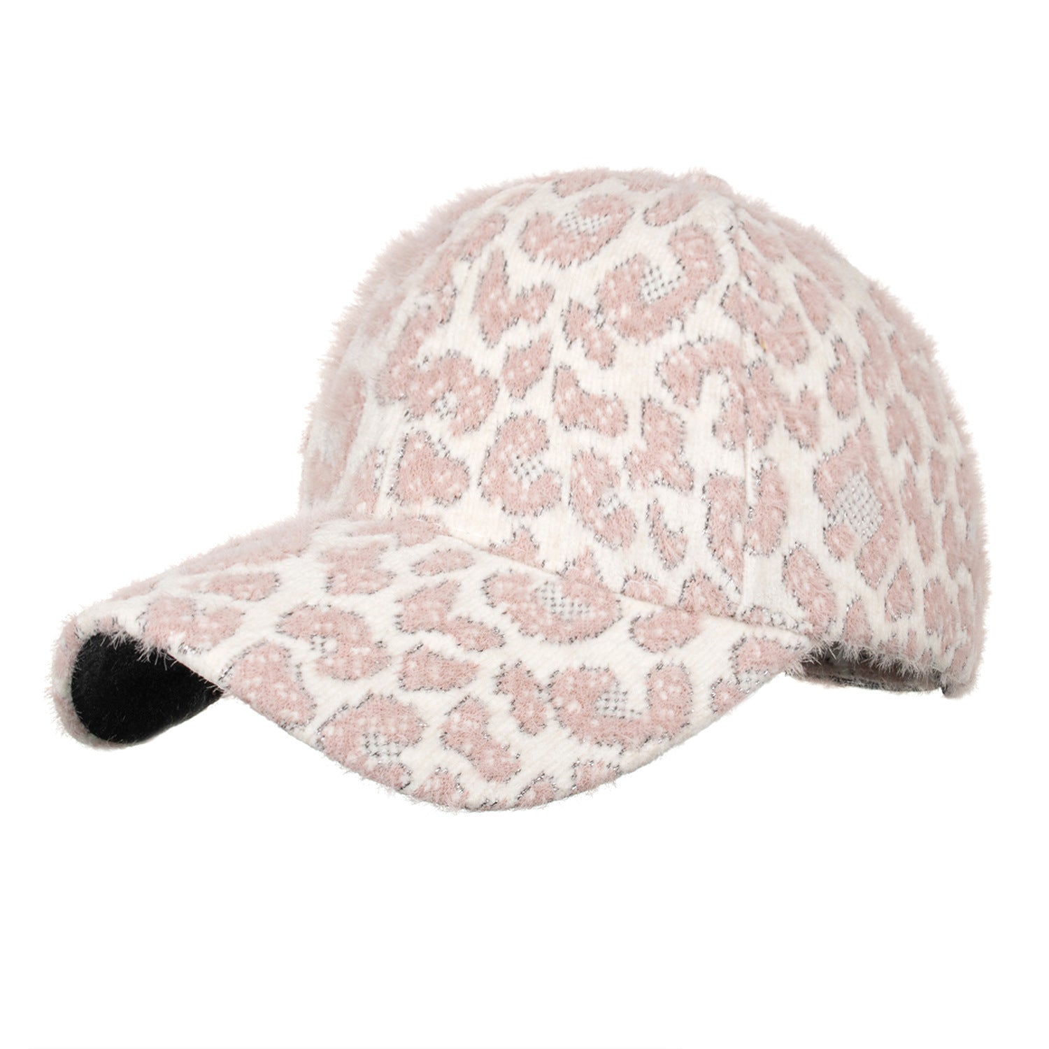 Wholesale Leopard Print Plush Baseball Cap