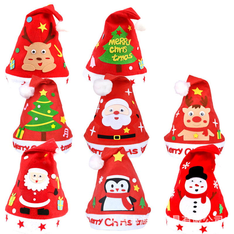 Wholesale Handmade DIY Christmas Hat Kindergarten Creative DIY Production Material Pack