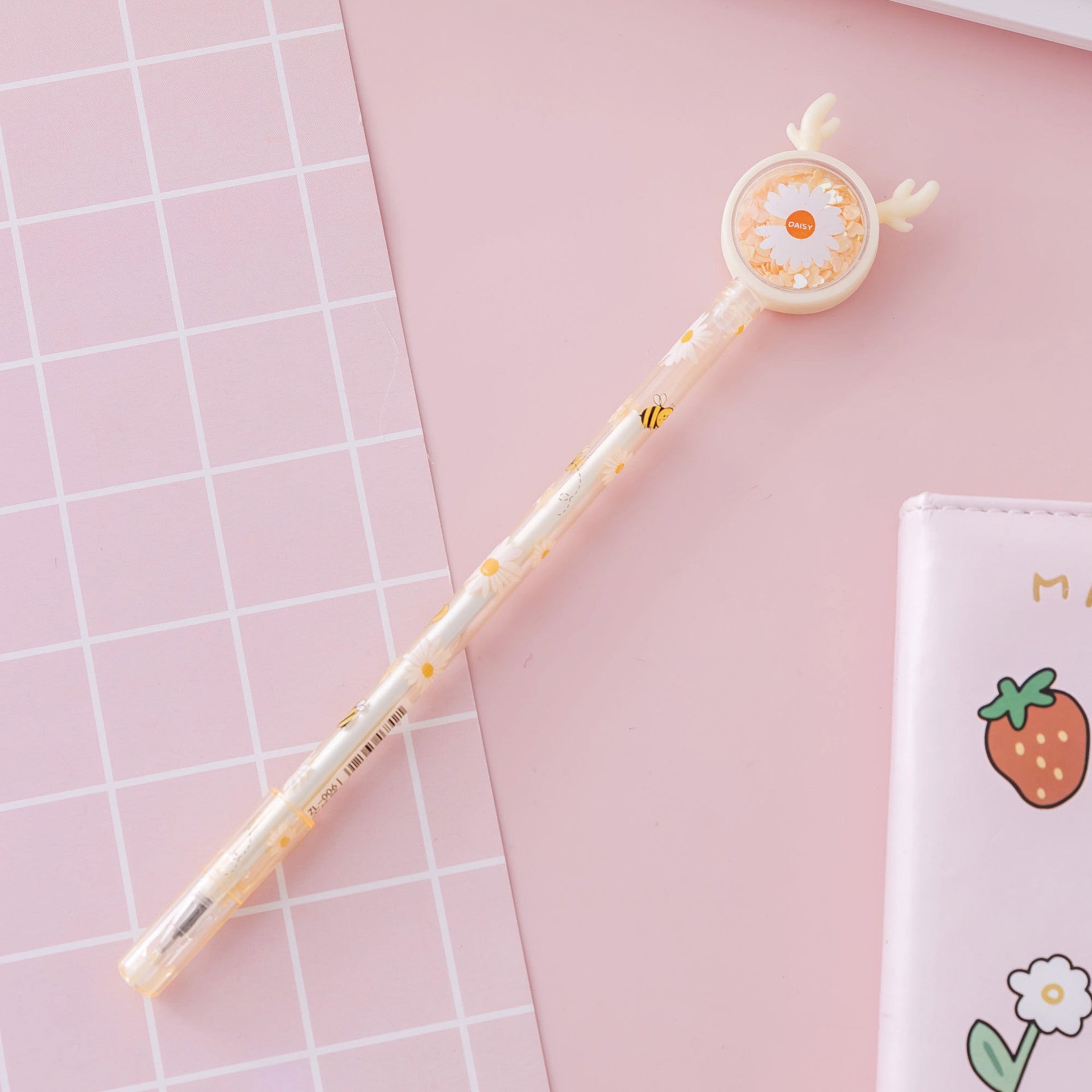 Bolígrafo de rollerball de lentejuelas de ciervos de plástico al por mayor