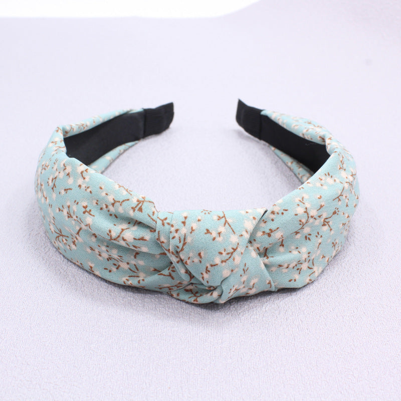 Wholesale Fabric Printed Cross Knotted Headbands