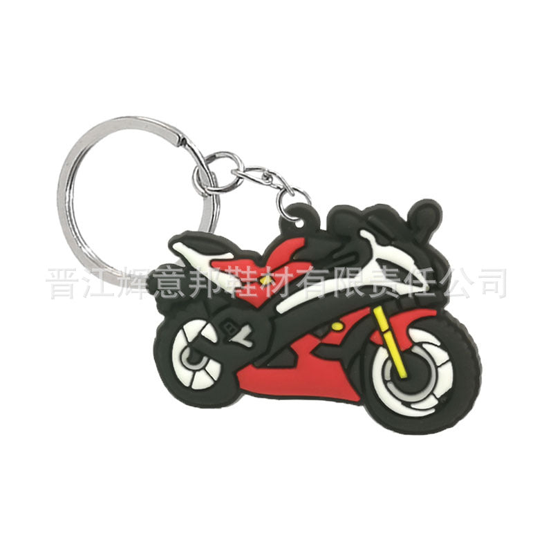 Wholesale 10PCS Motorcycle PVC Keychains