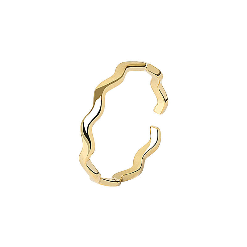 Wholesale Opening Adjustable Wave Copper Rings