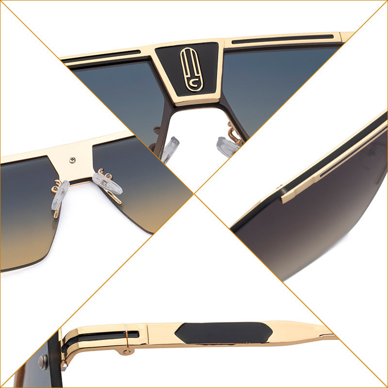 Wholesale PC Large Square Frame Men's Sunglasses