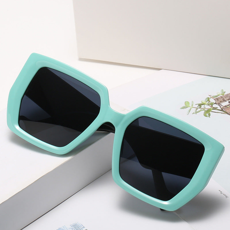 Wholesale Square Frame Fashion PC Large Frame Black Glasses