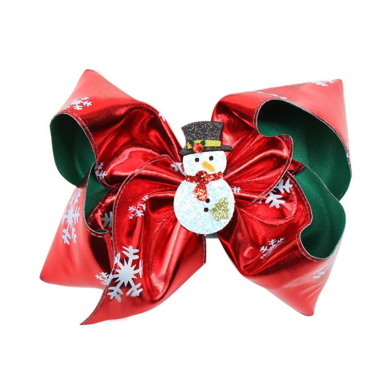 Wholesale Fabric Christmas Children's Large Bow Hair Clips