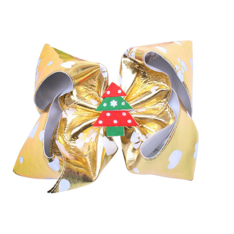 Wholesale Fabric Christmas Children's Large Bow Hair Clips