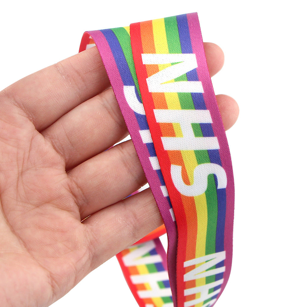 Wholesale Rainbow Phone Lanyard Keychains