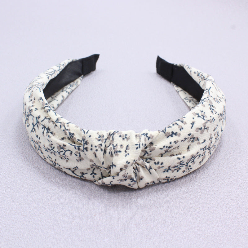 Wholesale Fabric Printed Cross Knotted Headbands